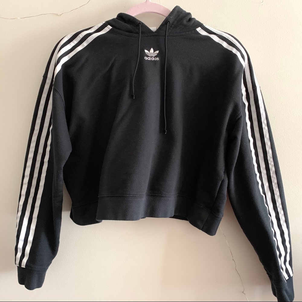 Adidas cropped hoodie small